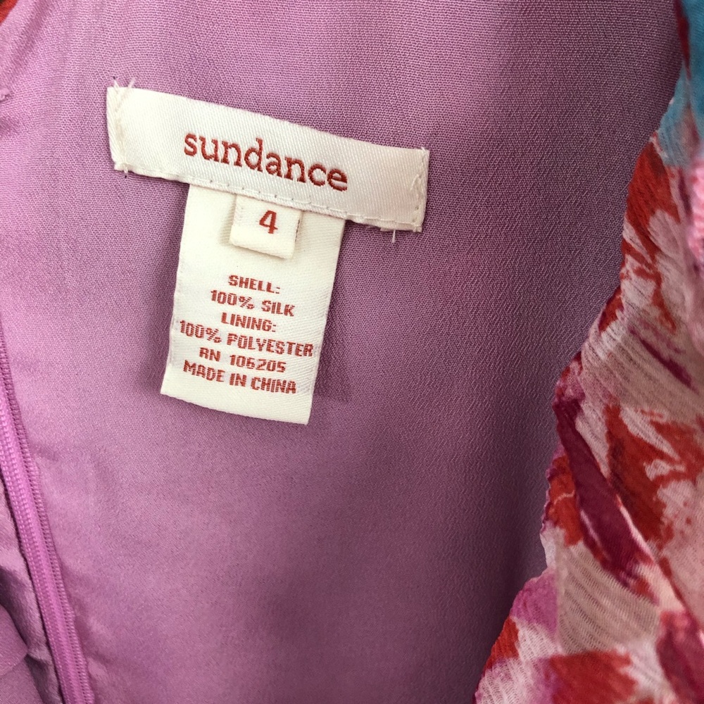 Sundance | Patterned‎ Ruffled Silk Dress - Picture 5 of 5